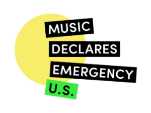 Music Declares emergency US logo links to website